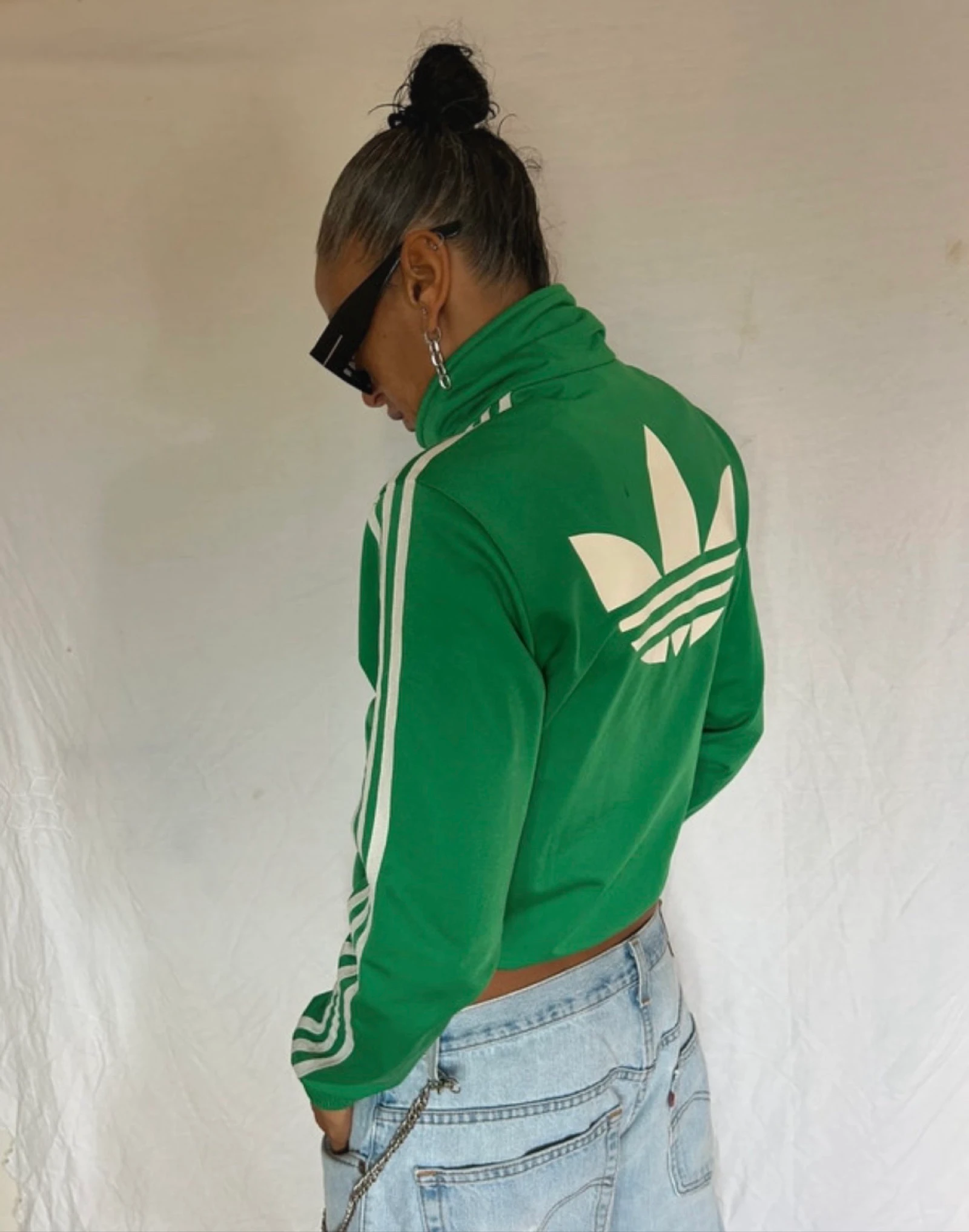 Chaqueta / chaleco - adidas / bordado - cuello alto / top - vintage - Y2K - oversize – photo 10
